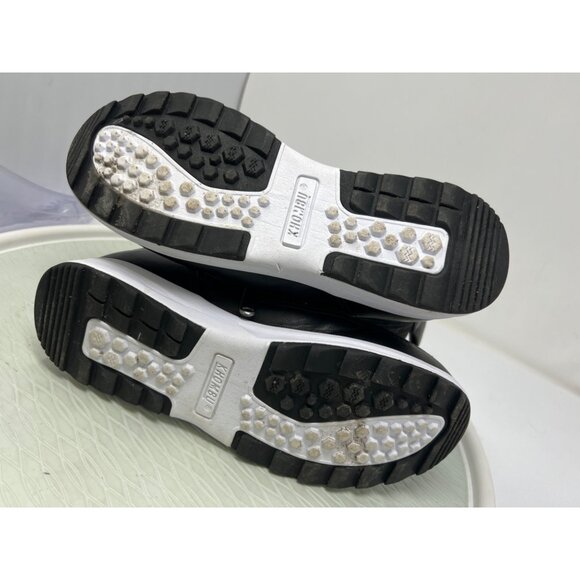 Khombu Black Quilted Lace-Up Winter Boots Size 9 Shearling Lining Side Zipper Cl - Picture 10 of 10